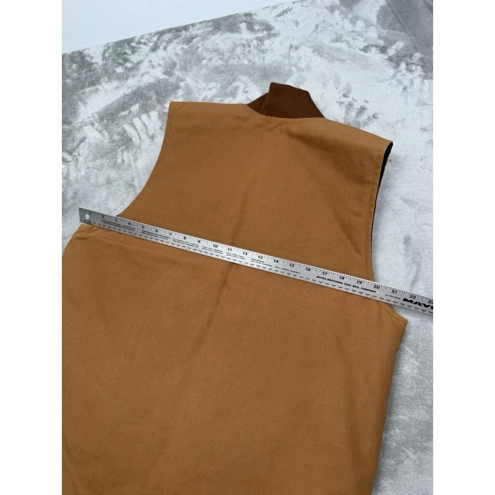Carhartt Canvas Vest Mens Medium Brown Firm Insulated Work Quilted V01-BRN NWT